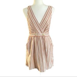 Zara striped mini wrap dress Sz M